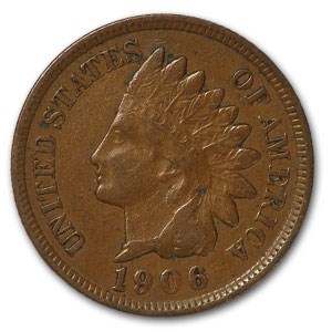 1906 Indian Head Cent XF 1906 Indian Head Cent XF